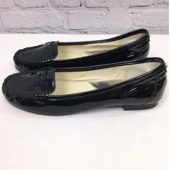 Michael Michael Kors Round Toe Preppy Patent Leather Minimalist Penny Loafer 10 - Picture 7 of 10